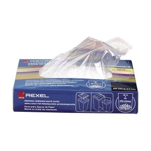 image of Rexel 115L AS1000 Waste Sacks Pack of 100 Waste Sacks for Rexel 1150 1250 1500 Auto X9 Auto Shredders