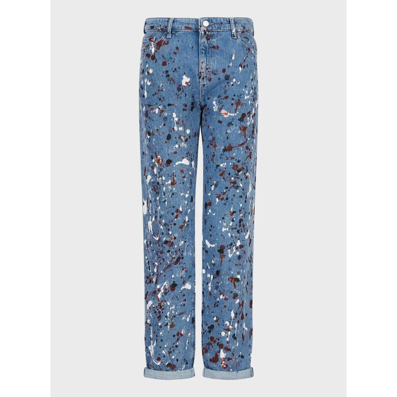 Image of Emporio Armani J15 Painted Jeans Blue female 26R