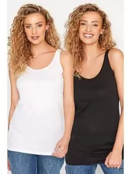 Image of Long Tall Sally Vest (2 Pack) - Black/White, Size 22-24, Women