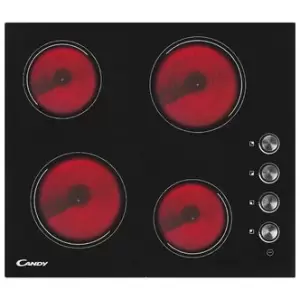 Image of Candy CHK46C 60cm 4 Zone Frameless Ceramic Hob in Black Glass