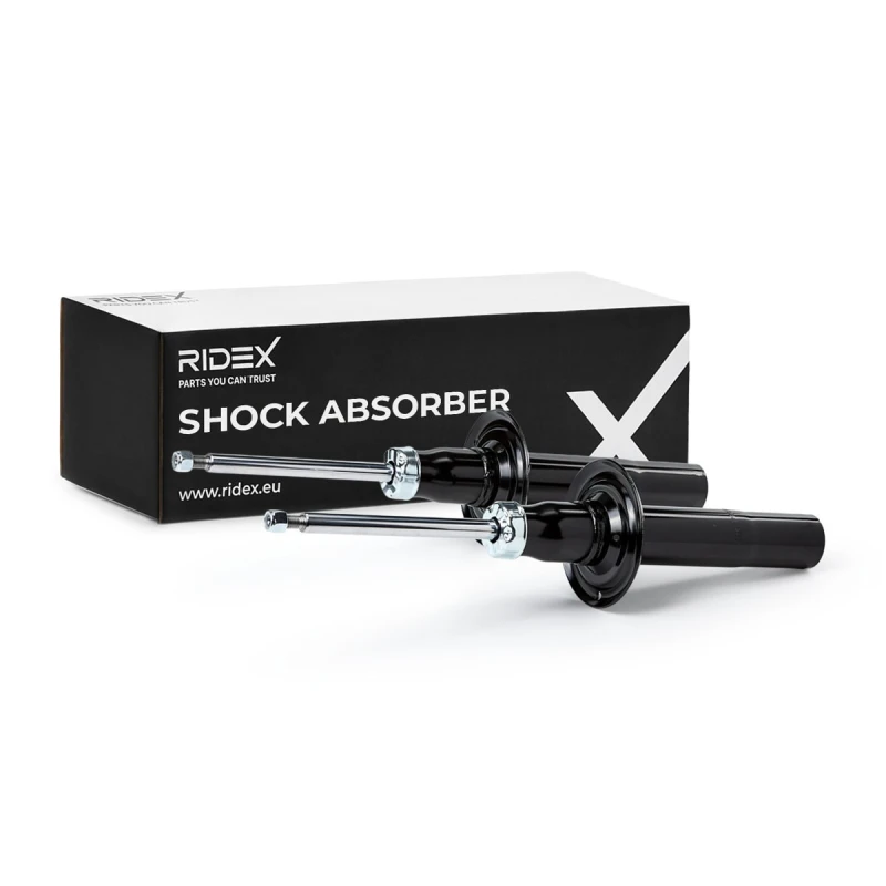 Image of RIDEX 854S19311 Shock absorber Front Axle, Gas Pressure, Twin-Tube, Spring-bearing Damper, Top pin Shock Absorber (854)