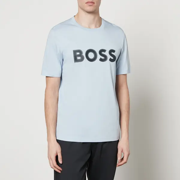 Image of BOSS Green Tee 1 Cotton-Jersey T-Shirt - XXL Blue Tops male 50512866-527 XXL
