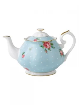 Royal Albert Polka blue teapot 1.25L Blue