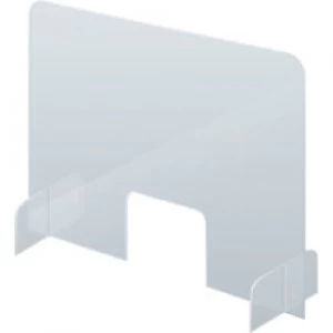 Image of Franken Counter and Desk Sneeze Guard Plexiglas Transparent 70 x 84.5 cm