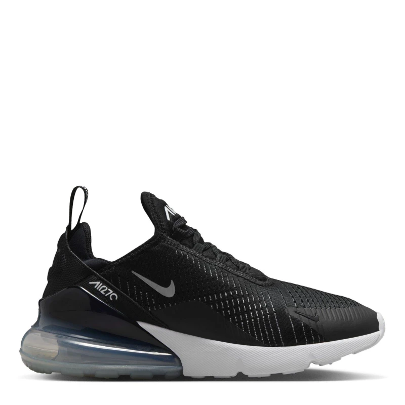 Image of Nike Air Max 270 Ladies Trainers Blk/Mtl Slv-Wht female 6 (40)