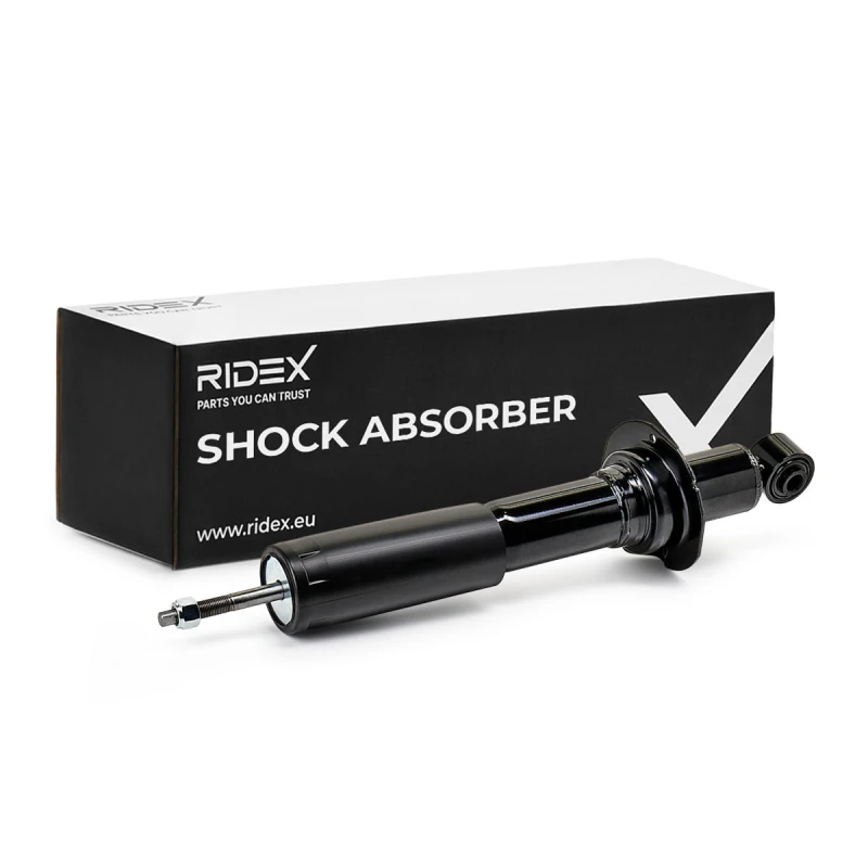 Image of RIDEX 854S19182 Shock absorber Front axle both sides, Gas Pressure, Twin-Tube, Telescopic Shock Absorber, Bottom eye Shock Absorber (854)