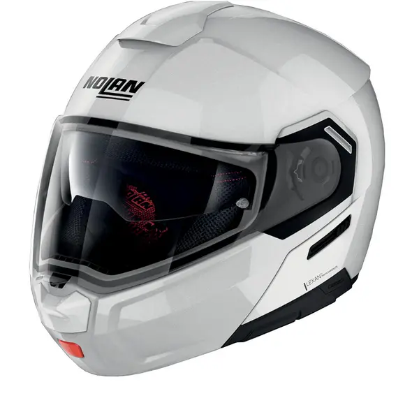 image of Nolan N90-3 Classic 5 Metal White ECE 22.06 Modular Helmet Size S