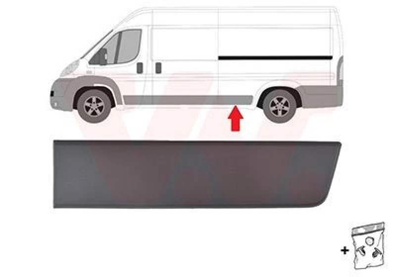 Image of VAN WEZEL Trim / Protective Strip, sidewall VAN WEZEL 4064415