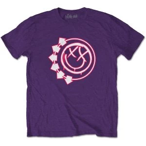 Image of Blink-182 - Six Arrow Smiley Unisex Large T-Shirt - Purple