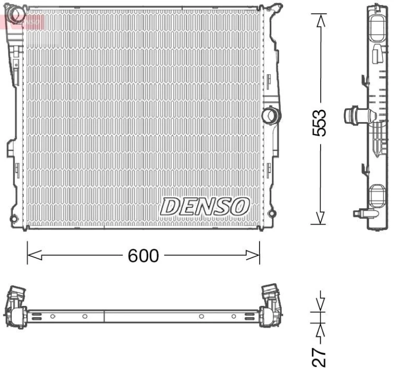 Image of DENSO Engine radiator DENSO DRM05008