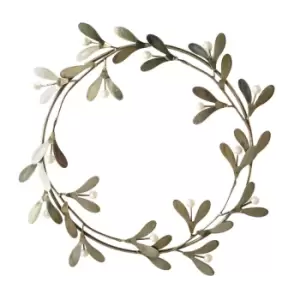 image of Ivyline Antique Gold Mistletoe Wreath D32Cm