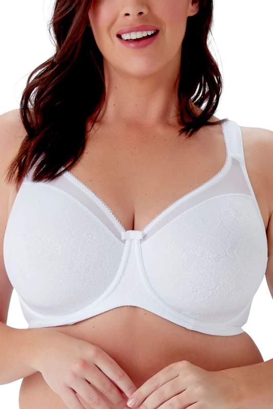 Image of Berlei Berlei Beauty Lace Minimiser Bra White White Female 40C GU02240