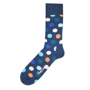 image of Happy Socks Happy Big Dot Socks Mens - Blue Multi