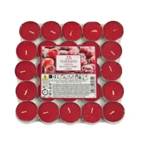 image of Aladino 4 Hour Tealights Pack 25 Frosted Cherries