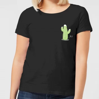 Image of Cactus Fairy Lights Womens T-Shirt - Black - 4XL