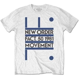 Image of New Order - Movement Mens Large T-Shirt - White