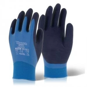 Image of Wonder Grip Water resistant Aqua Glove XL Blue Ref WG318XL Pack 12 Up