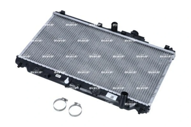 Image of NRF 507722 Engine radiator EASY FIT Brazed cooling fins, Aluminium, with mounting parts Aluminium Radiator,engine cooling (470)