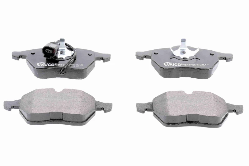 Image of VAICO V10-8132 Brake pad set Front Axle, incl. wear warning contact, Q+, original equipment manufacturer quality Brake Pad Set,disc brake (402)