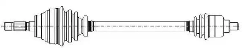 Image of ERA Benelux DA50570 Drive shaft Front Axle Right, for vehicles with ABS Drive Shaft (13)