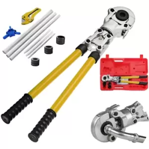 Image of VEVOR Pipe Crimping Pliers ?16-32mm Pipe Crimping Pliers Hand Pressing Kit with 6 Pieces Tool PEX Presser for Composite Pipe Pex-Al-Pex Aluminum