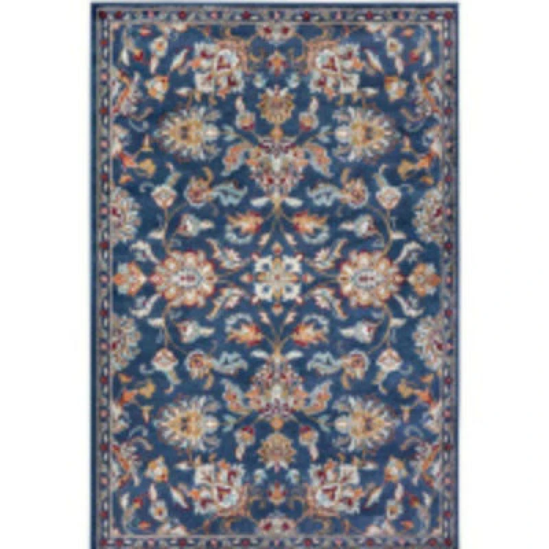 Image of THE RUGS Orient Rug Caracci Vintage Floral Design Low Pile Living Room in Blue Size: 160cm x 235cm Blue Unisex 160cm x 235 cm