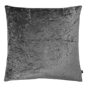 Image of Kassaro Crushed Velvet Cushion Smoke