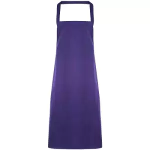 Image of Premier Ladies/Womens Slim Apron (no Pocket) / Workwear (Pack of 2) (One Size) (Purple) - Purple