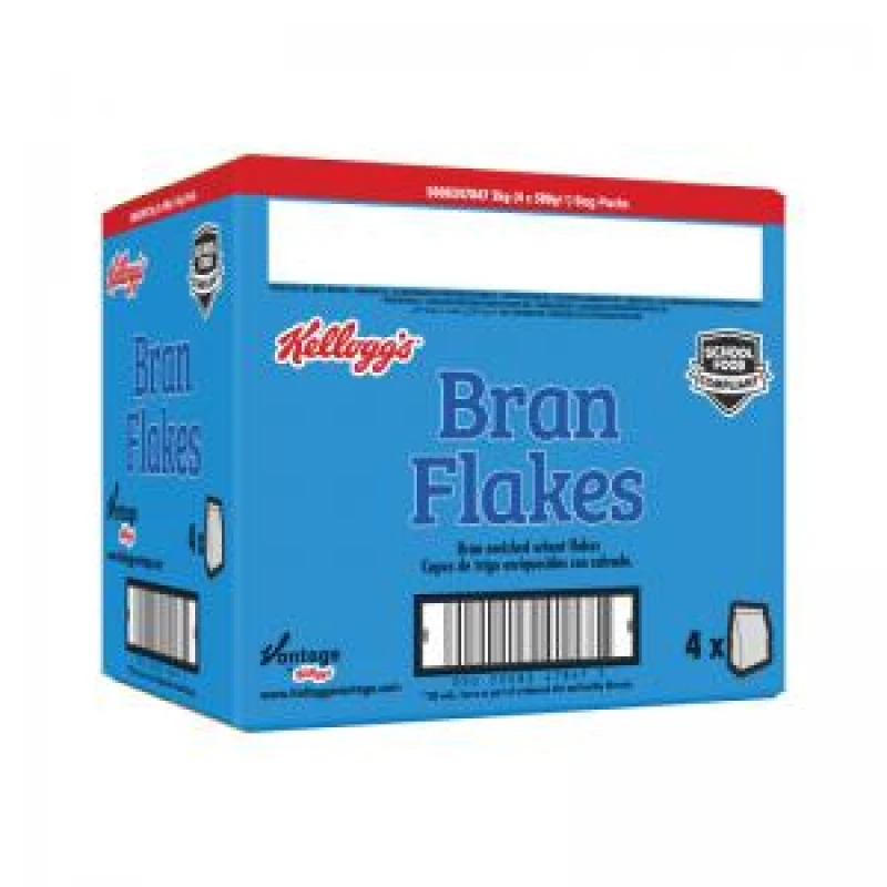 Image of Kelloggs Kellogg's Bran Flakes Bag 500g (Pack of 4) 5147847000 5147847000