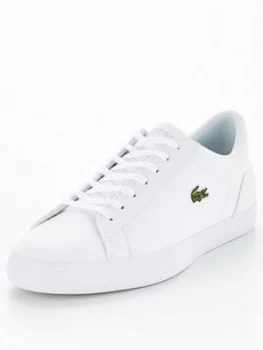 Image of Lacoste Lerond Bl21 Leather Trainers - White, Size 10, Men