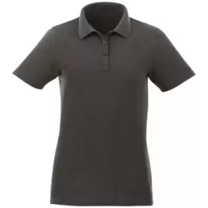 Image of Elevate Liberty Womens/Ladies Private Label Short Sleeve Polo Shirt (M) (Heather Charcoal)