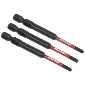 Image of AK8261 Hex 3mm Impact Power Tool Bits 75mm - 3pc - Sealey