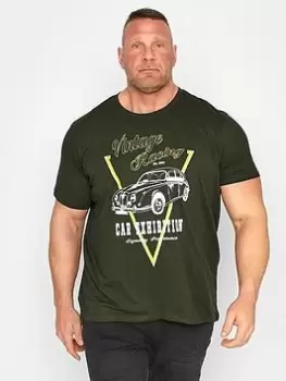 Image of BadRhino Vintage Racing T-Shirt - Green, Size 2XL, Men