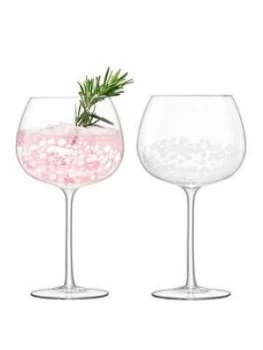 image of Lsa International Stipple Balloon Goblets Set Of 2