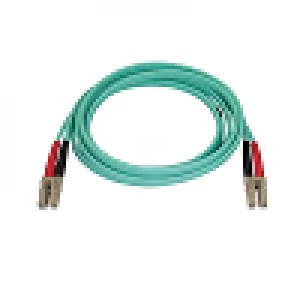 image of 2m Fibre Duplex Om4 50 125 Aqua Sclc