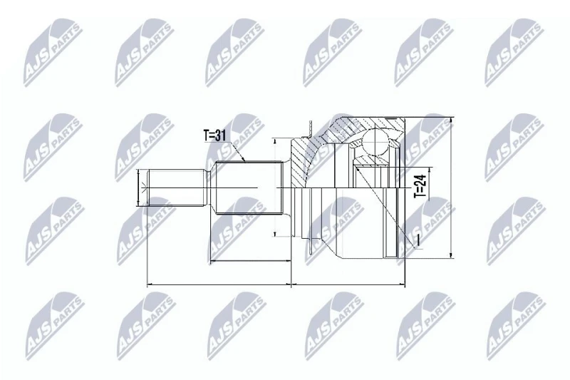 Image of NTY CV joint kit NTY NPZ-MZ-055