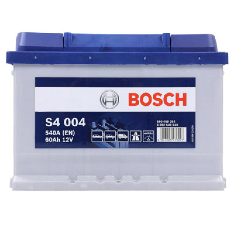 Image of Bosch S 4004 - Car Battery - 60 A / H - 540 A - Lead-Acid Technology - For Vehicles Without Start / Stop System