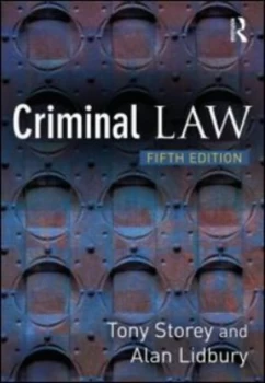 Image of Criminal Law by Tony Storey Book