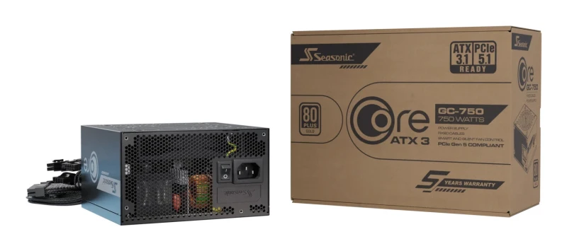 Image of Seasonic Seasonic CORE GC-750 ATX 3.1 power supply unit 750 W 24-pin ATX Black SRP-CGC751-A5A32SF
