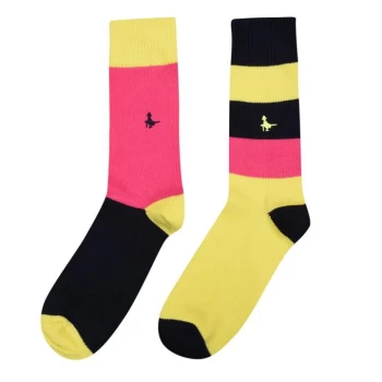 Image of Jack Wills Fairacres Multipack Neon Socks 2 Pack - Multi