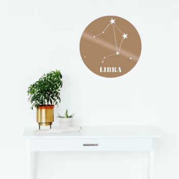 Image of L?bra Horoscope - Copper Copper Decorative Metal Wall Accessory