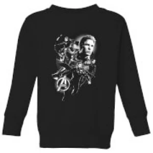 Image of Avengers Endgame Mono Heroes Kids Sweatshirt - Black - 11-12 Years