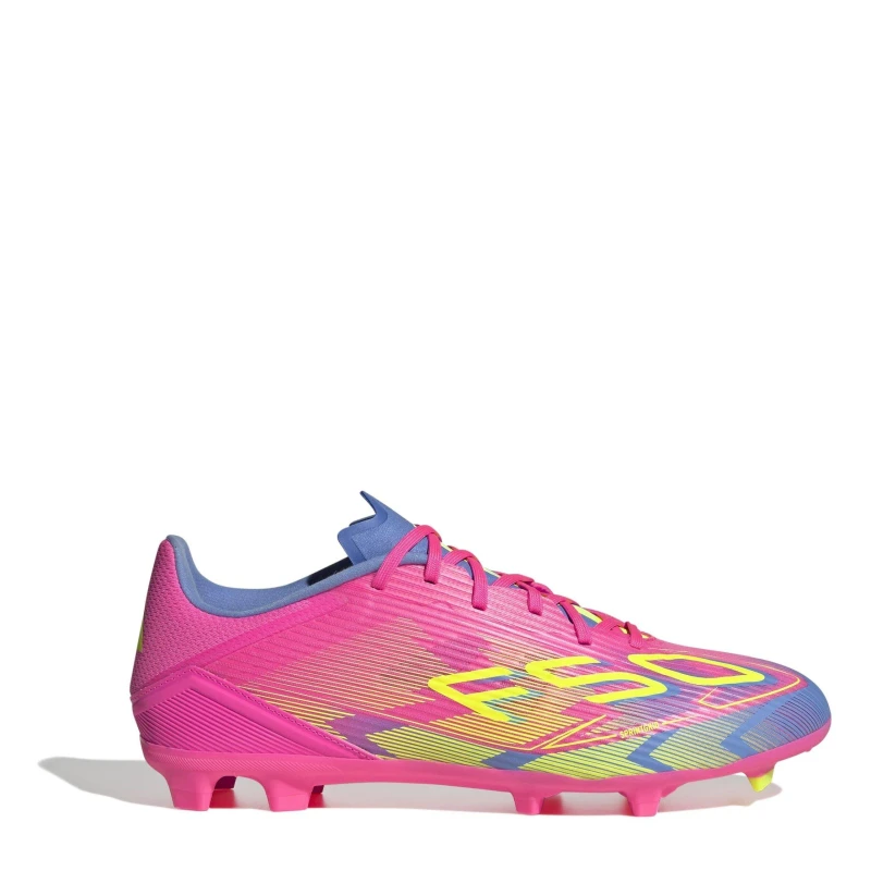 Image of adidas Unisex Adults F50 League Firm Ground Football Boots Lucid Nk/Lemon unisex 8 (42)