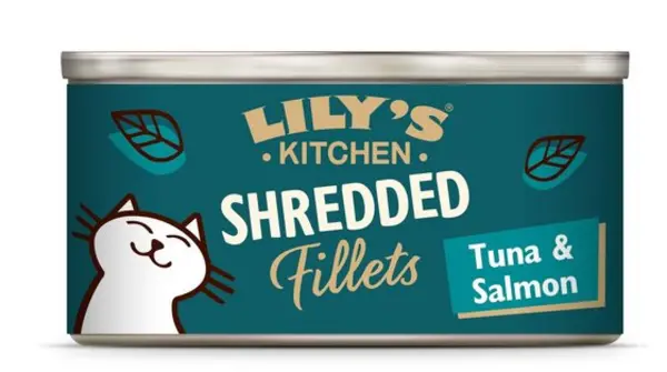 image of Lily's Kitchen Shredded Fillets Tuna and Salmon Cat Food 70g