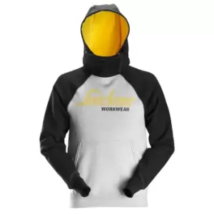 Image of Snickers 2889 Logo Sweatshirt Hoodie Grey/ Black M