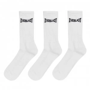 Image of Everlast 3 Pack Crew Socks Mens - White