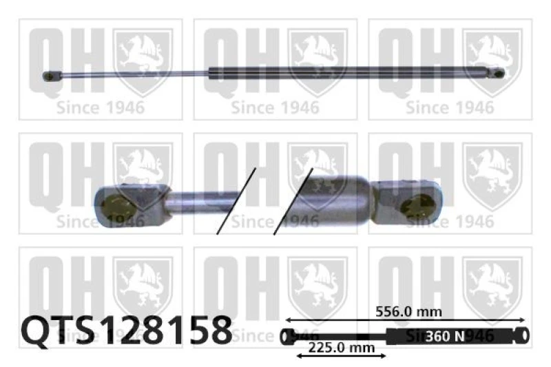 Image of QUINTON HAZELL Tailgate strut QUINTON HAZELL QTS128158