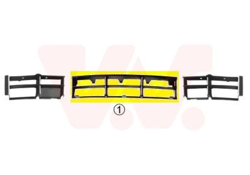 Image of VAN WEZEL Bumper grill VAN WEZEL 0639590
