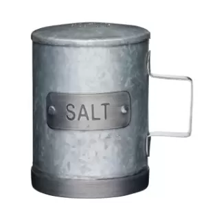 Image of Galvanised Metal Salt Dispenser Pot