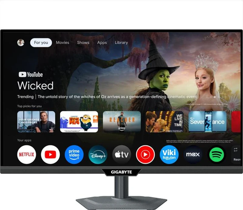Image of Gigabyte M27QS 272K QHD Smart Monitor- Google TV. Wireless Display
